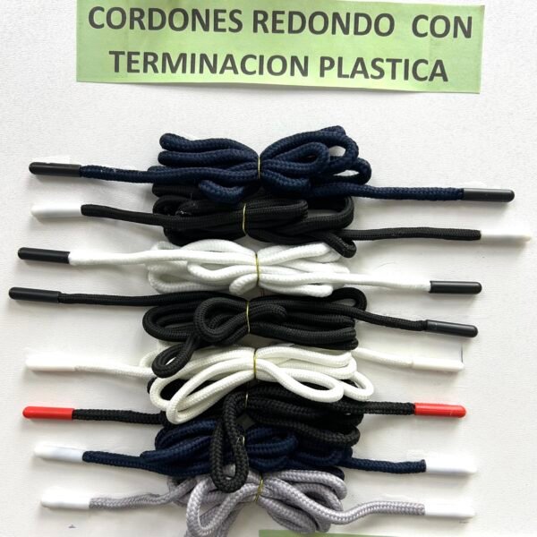 Cordon Redondo con punta PLASTICA  120cm