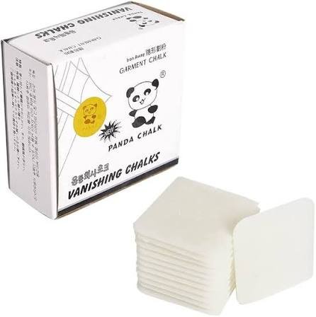 Caja de 50 tizas Panda blancas para marcar telas en costura y confección